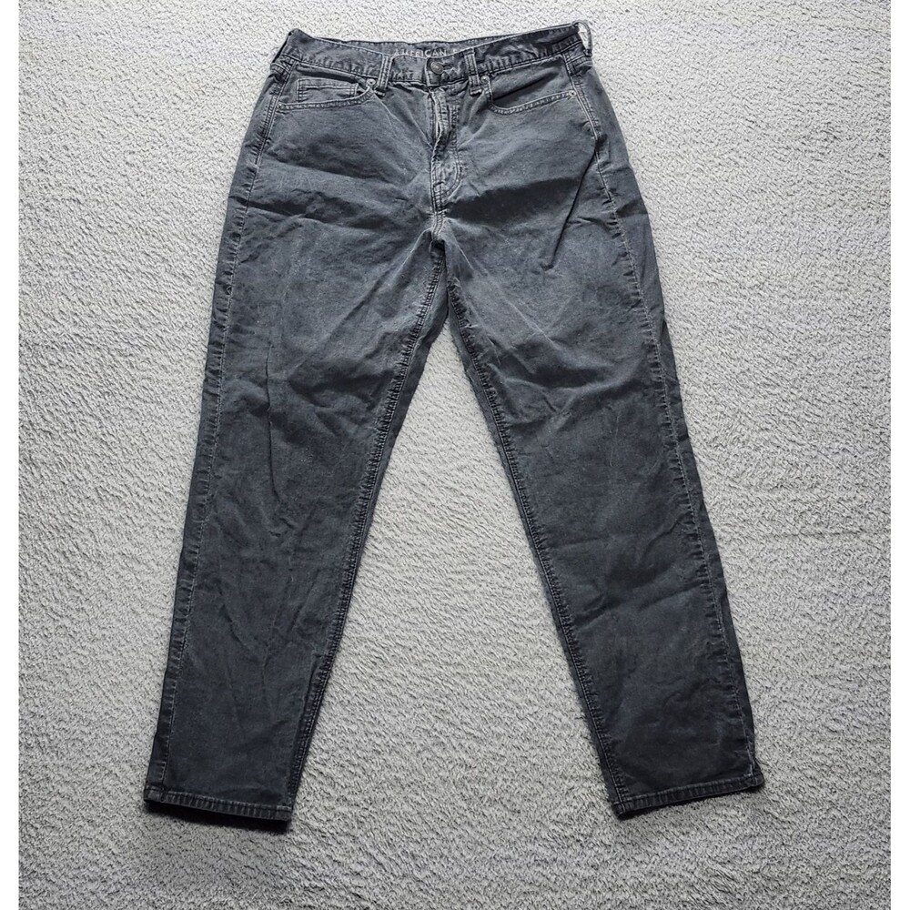 American Eagle Mom Jeans Women's Size 6 Regular Gray Super Stretch High Rise